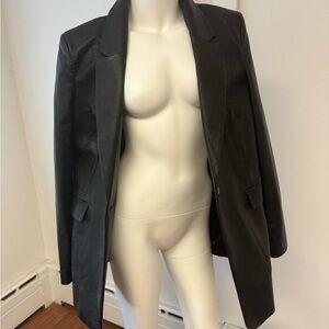 NWT - Vegan black leather blazer. Large